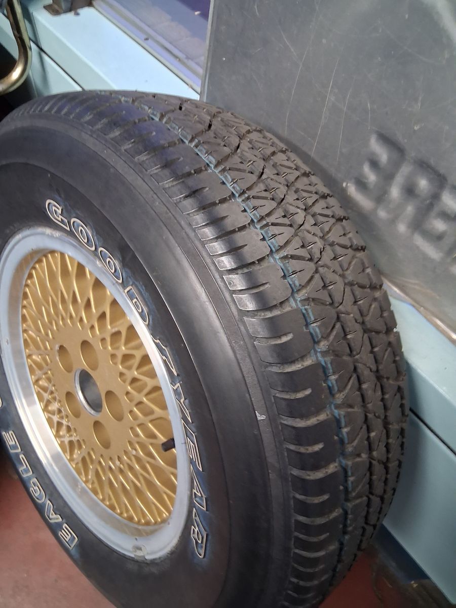 New Goodyear Eagle GT+4 Tire Size - P225/70R15 with Gold Spoke Rim -Used