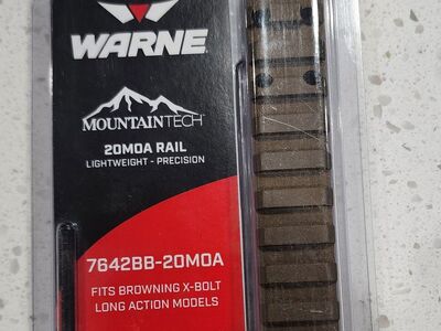 Browning X bolt long action Warne 20 MOA Rail