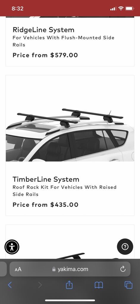 Yakima Complete Raised Rail Roof Racks