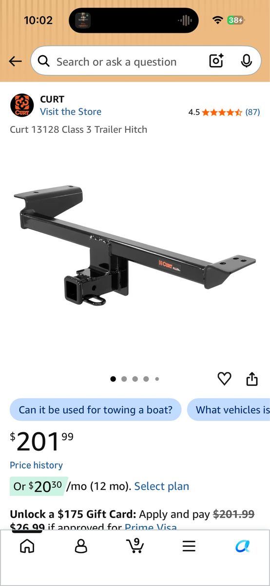 Curt 13128 Class 3 Trailer Hitch