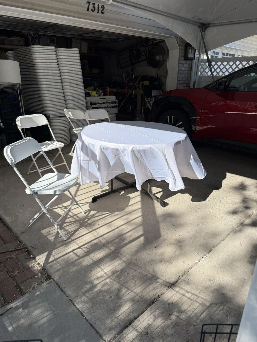 Tables and chairs for rent