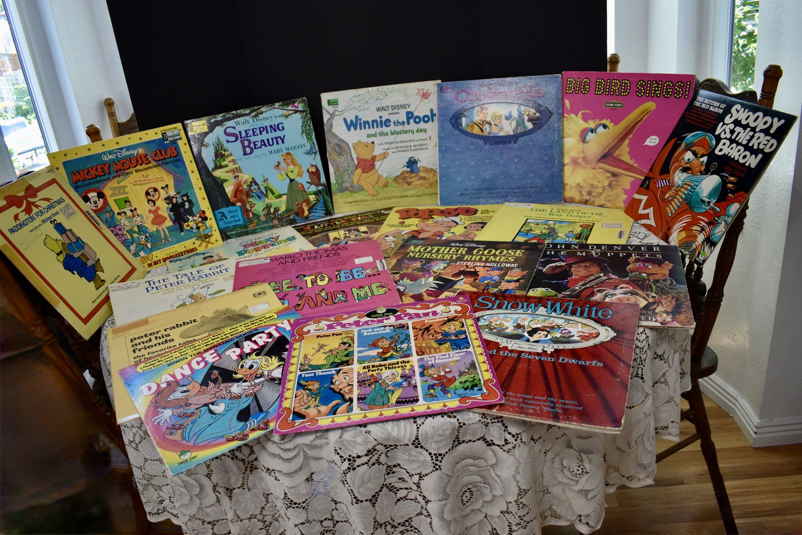 Several Really Fun Vintage Records For Children / Adults That Love Stories Songs Music And More From The Past- Several By Disney