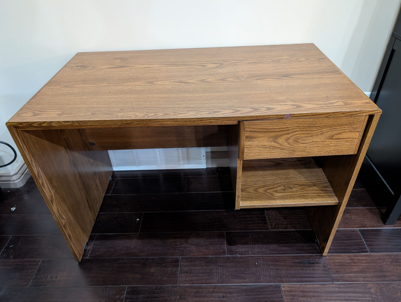 Sturdy Wood Office / Student Desk with Drawer & Cubby