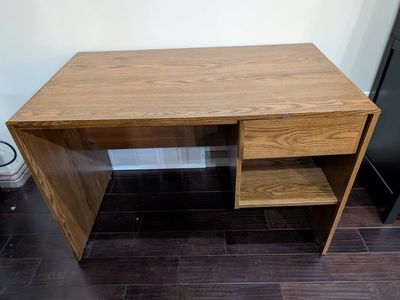 Sturdy Wood Office / Student Desk with Drawer & Cubby