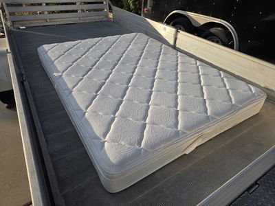 White Full Size Pillow Top Mattress - Used, Clean Condition