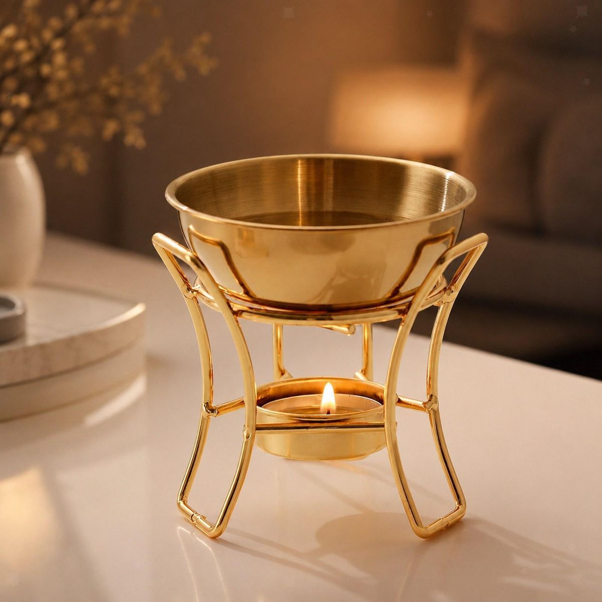 Brand new Metal Essential Oil Burners Warmer with Detachable Stainless