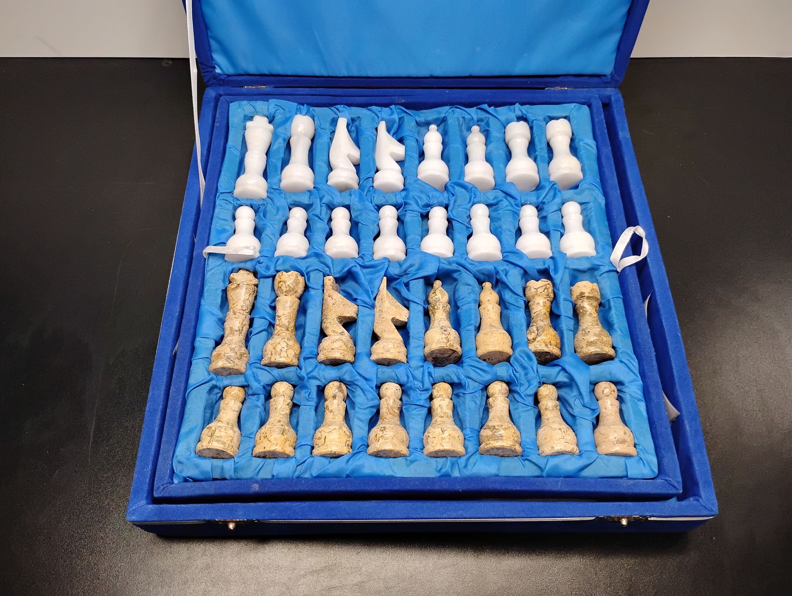 Handcrafted Pakistan Onyx & Marble Chess Set Multi-Color