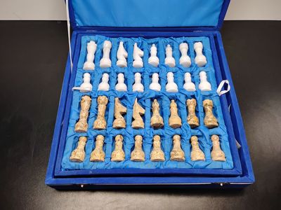 Handcrafted Pakistan Onyx & Marble Chess Set Multi-Color