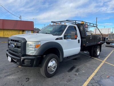 2016 FORD F550 SD XL, 4WD, Flatbed Truck, Ladder Rack Plus Compartments and more!