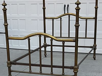 Antique 4 Poster Brass Bed - Double Size