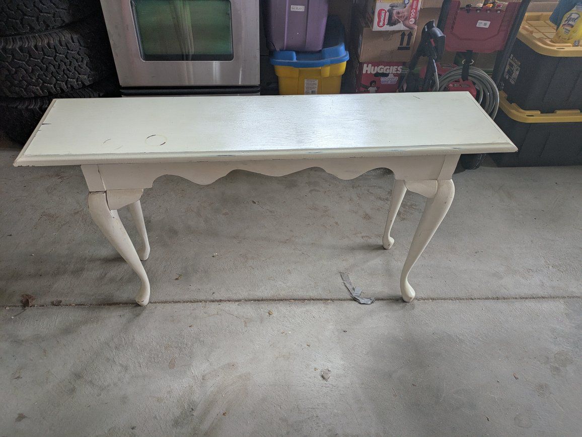 Long white French Provincial Table