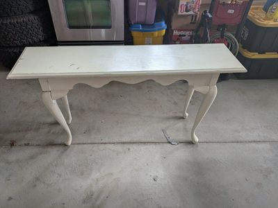 Long white French Provincial Table