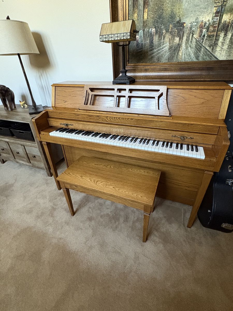 Yamaha Upright Piano and Bench