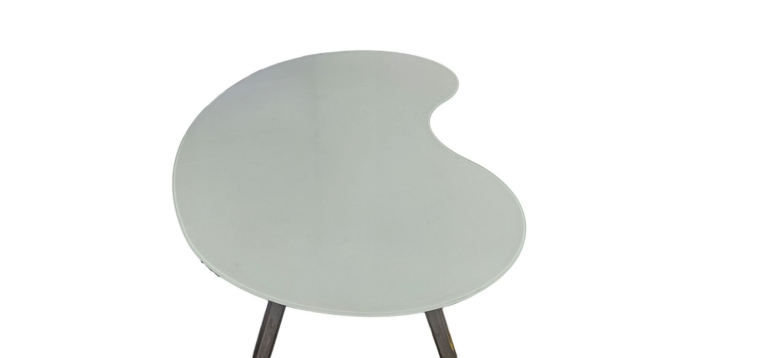 Kidney Bean Glass Top Table