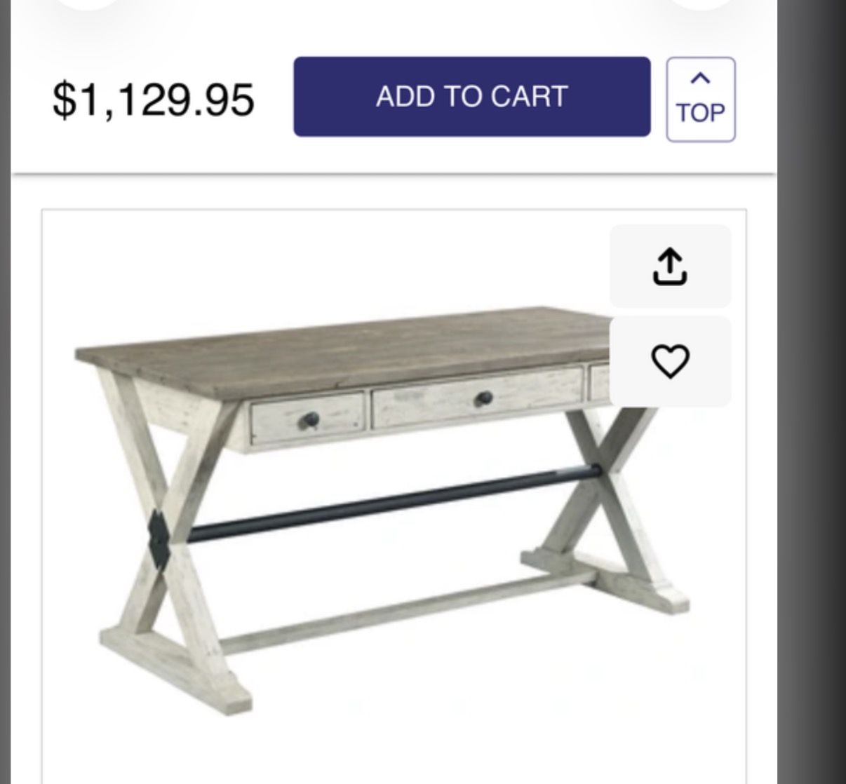 Hammary Reclaimed-Wood Trestle Desk