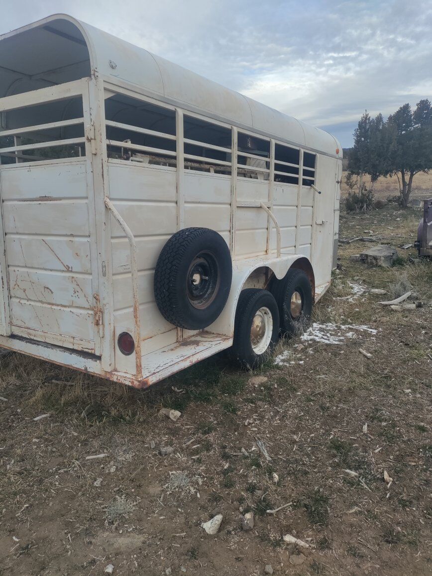 14' bumper pull stock trailer