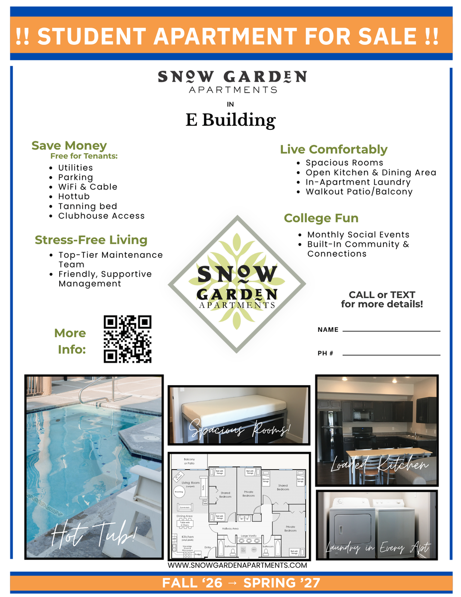 Snow College housing single room
