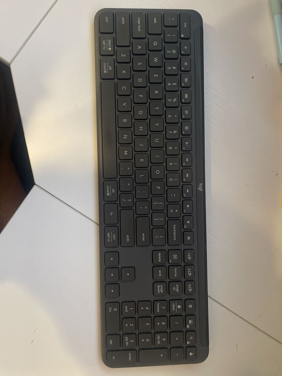 Logitech K950 Wireless Keyboard - Slim, Full-Size Layout, Bluetooth & USB Connectivity
