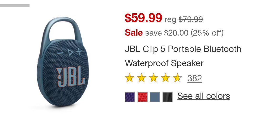 JBL waterproof speaker