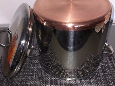 12qt stock pot copper bottom usa