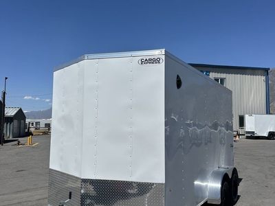 7x14 Cargo Express EX Series DLX Enclosed Cargo Trailer - 7'0" Interior - 7K GVWR - 16" Cross Member Upgrade, Barlock on Door,
