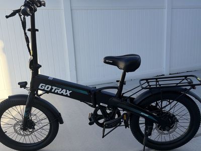 GoTrax E-Bike Electric Folding Bicycle with 39.7 Miles - Black