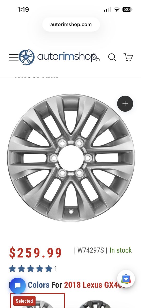 Set of 4 OEM Lexus GX460 Factory Alloy Wheels Rims Silver  6x139.7