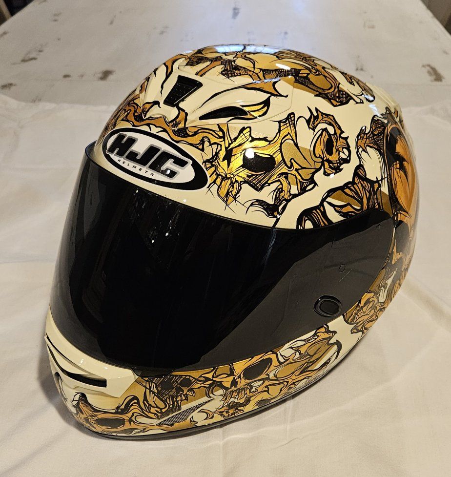 HJC Terror Flaming Skull motorcycle helmet