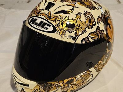 HJC Terror Flaming Skull motorcycle helmet