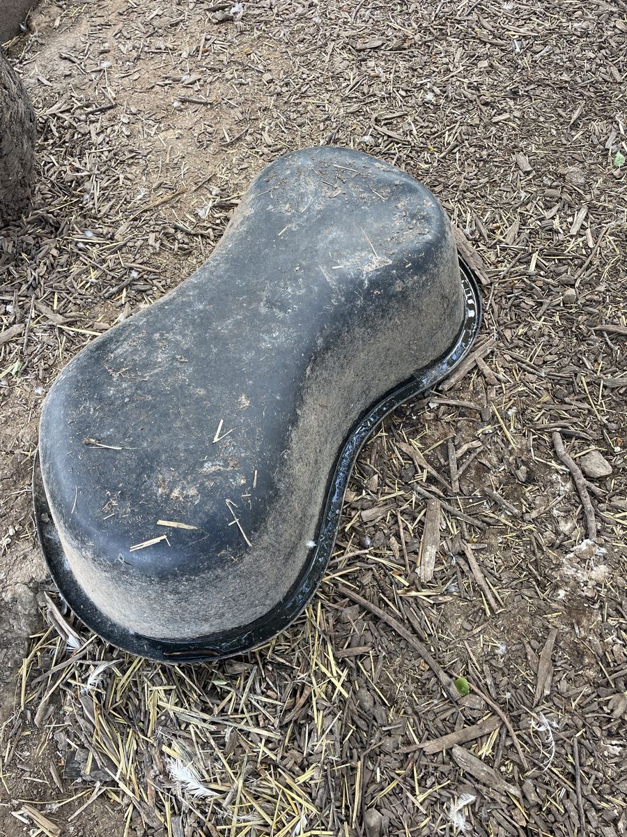 Black plastic pond
