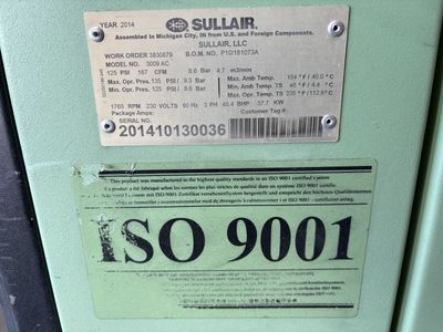Sullair 3000 S-energy Industrial Rotary Screw Air Compressor with WS Controller