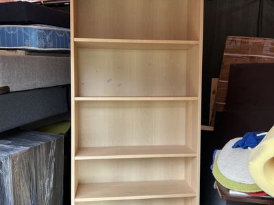 IKEA Tall Light Wood Bookcase 6-Shelf Storage Unit