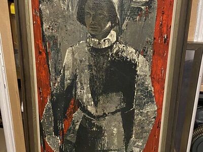 14$ OBO Vintage Wood Frame / print On canvas