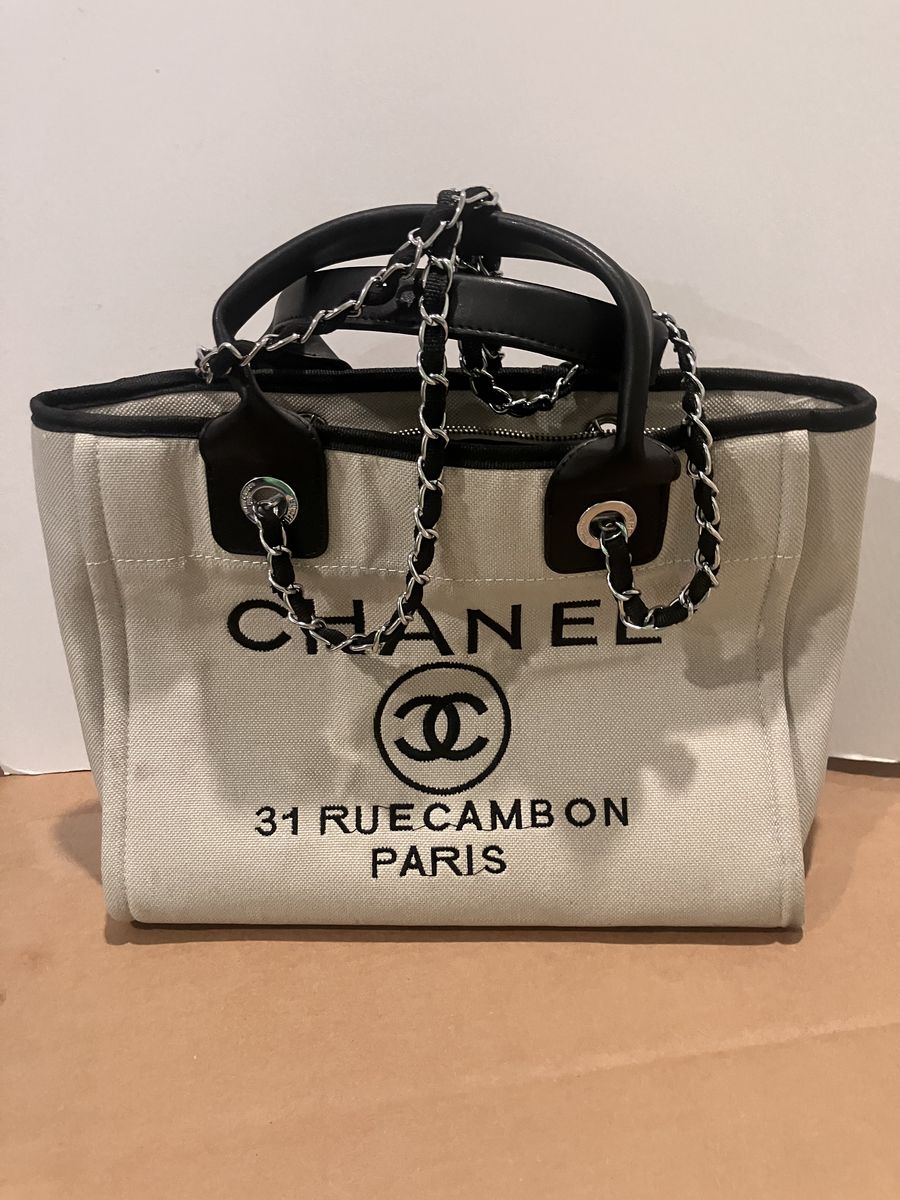 Chanel Deauville Top Handle Shopper Tote and Shoulder BAG