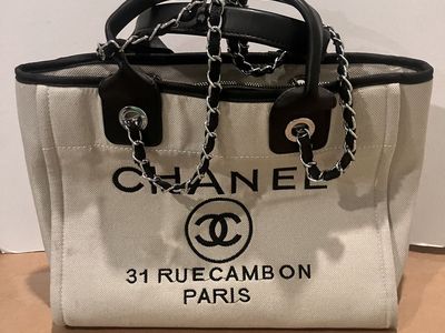 Chanel Deauville Top Handle Shopper Tote and Shoulder BAG