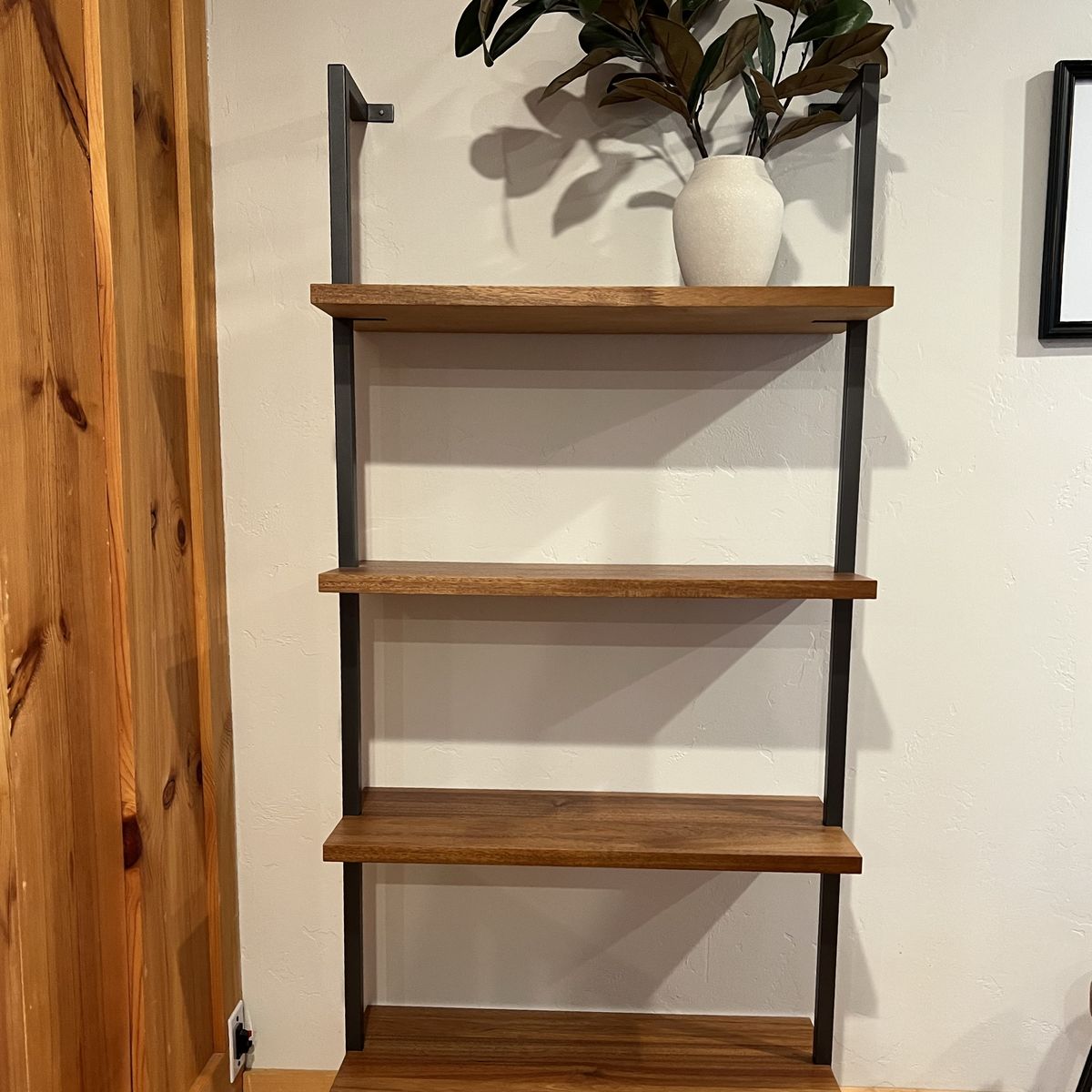 CB2 Helix 70" Wall Mount Walnut Bookcase
