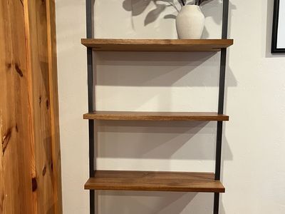 CB2 Helix 70" Wall Mount Walnut Bookcase