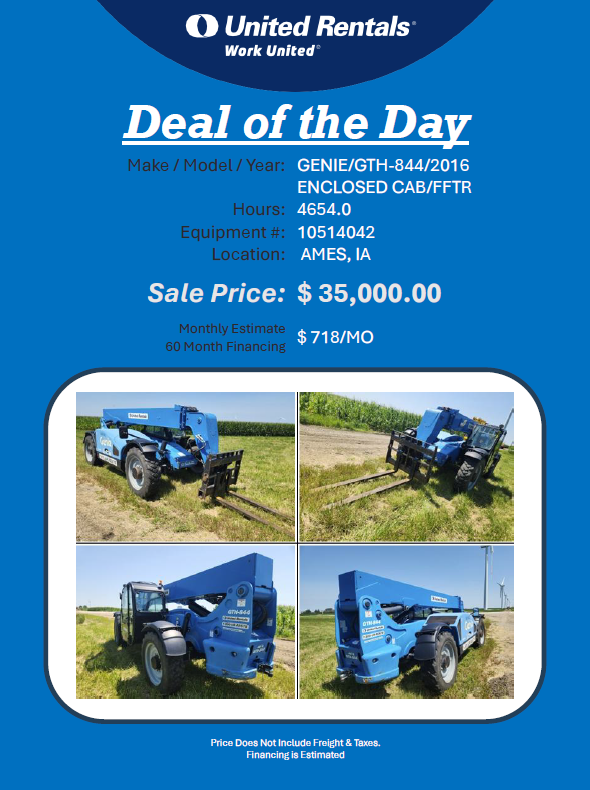 Forklift 8000lb Genie 844 forklift  2016