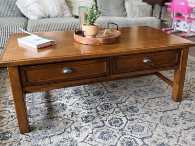 Gorgeous Pottery Barn Solid Wood Coffee Table