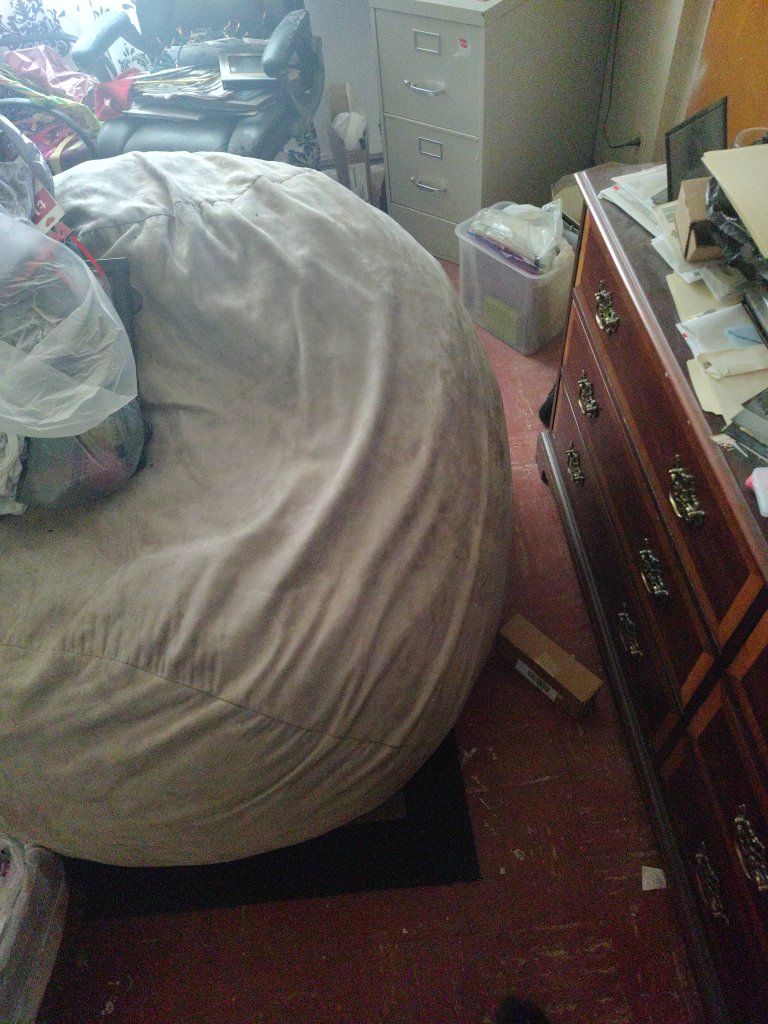6ft Large Beige Bean Bag Chair