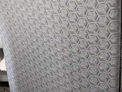 Used Gray Geometric Pattern Mattress king size like new $100