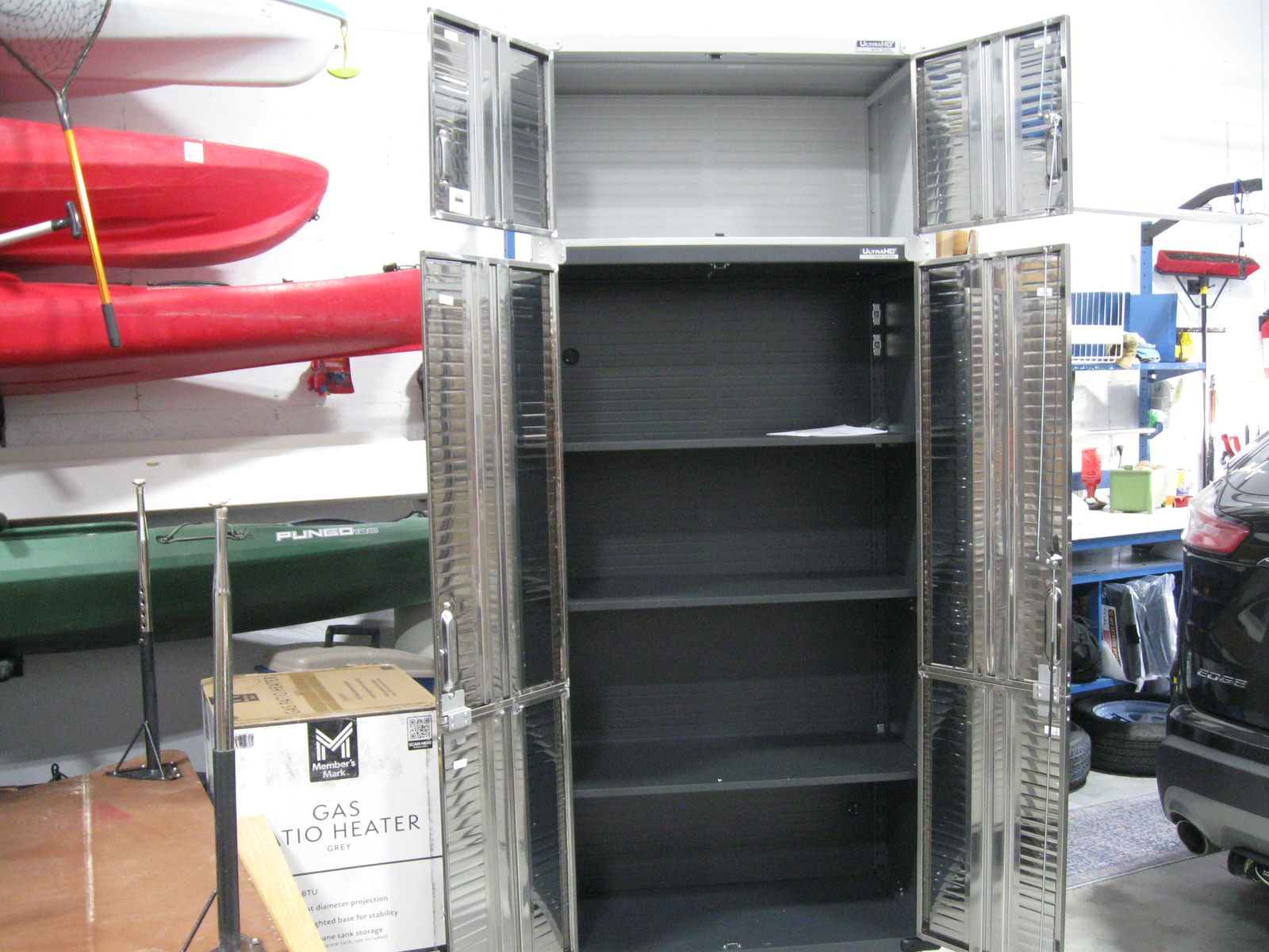 Seville Classic Locking UltraHD Rolling Steel Storage Cabinet W/Stacker Set, 36"x 18" x 90.5"