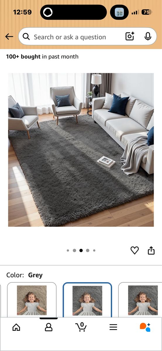 5x7 Fluffy Rug