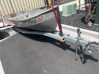 Used Nymph 12' Aluminum Fishing Boat with Trailer - Ready for the Water