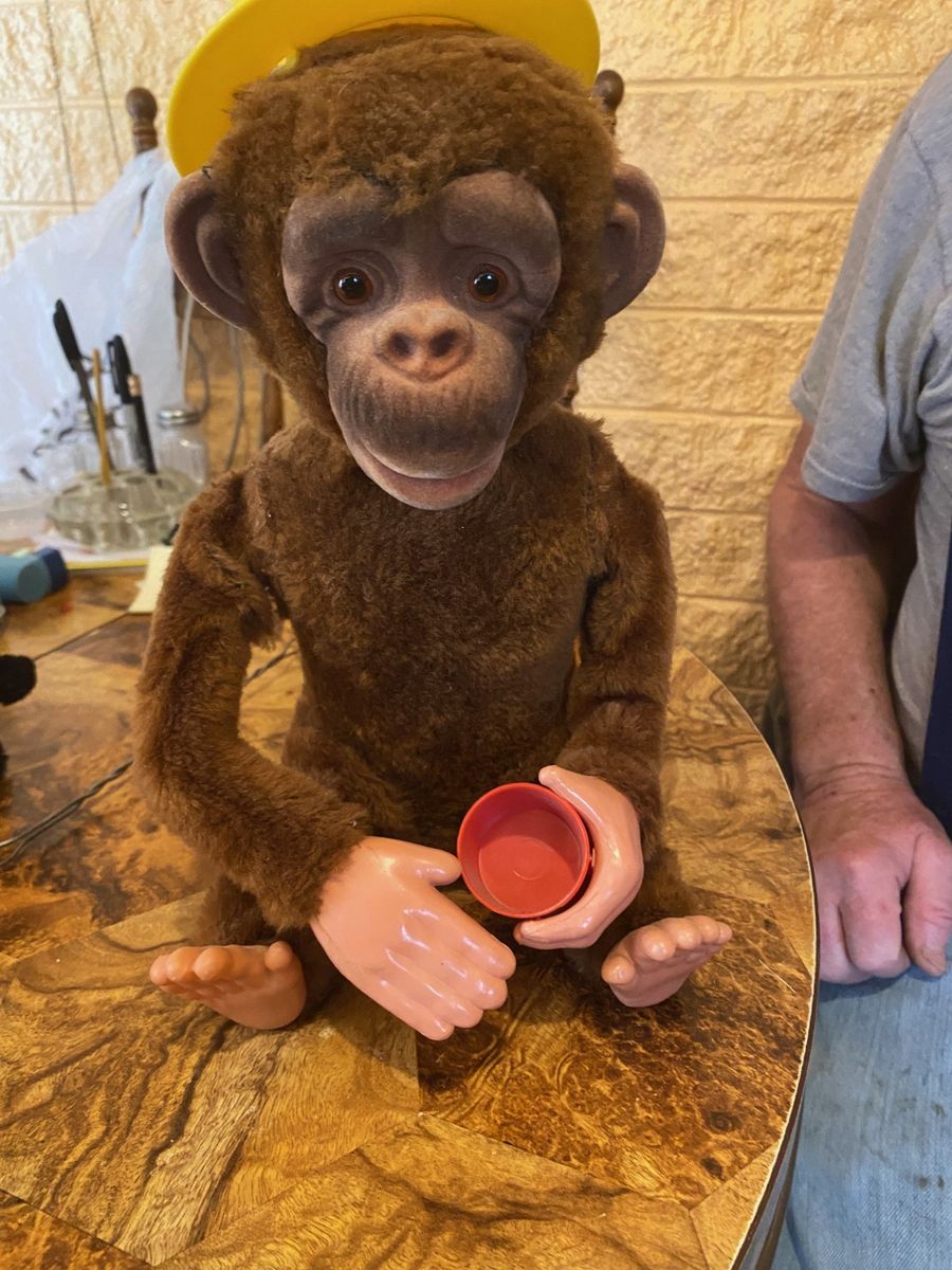 vintage toy monkey