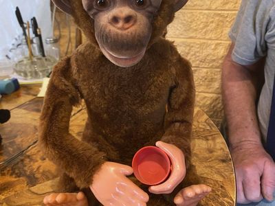vintage toy monkey