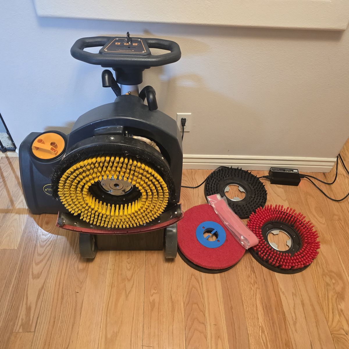 Industrial floor scrubber