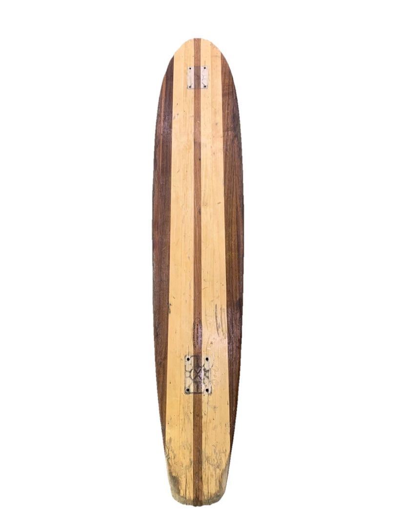 Vintage Clearly Visible Longboard Deck Huntington Beach California Surf Theme