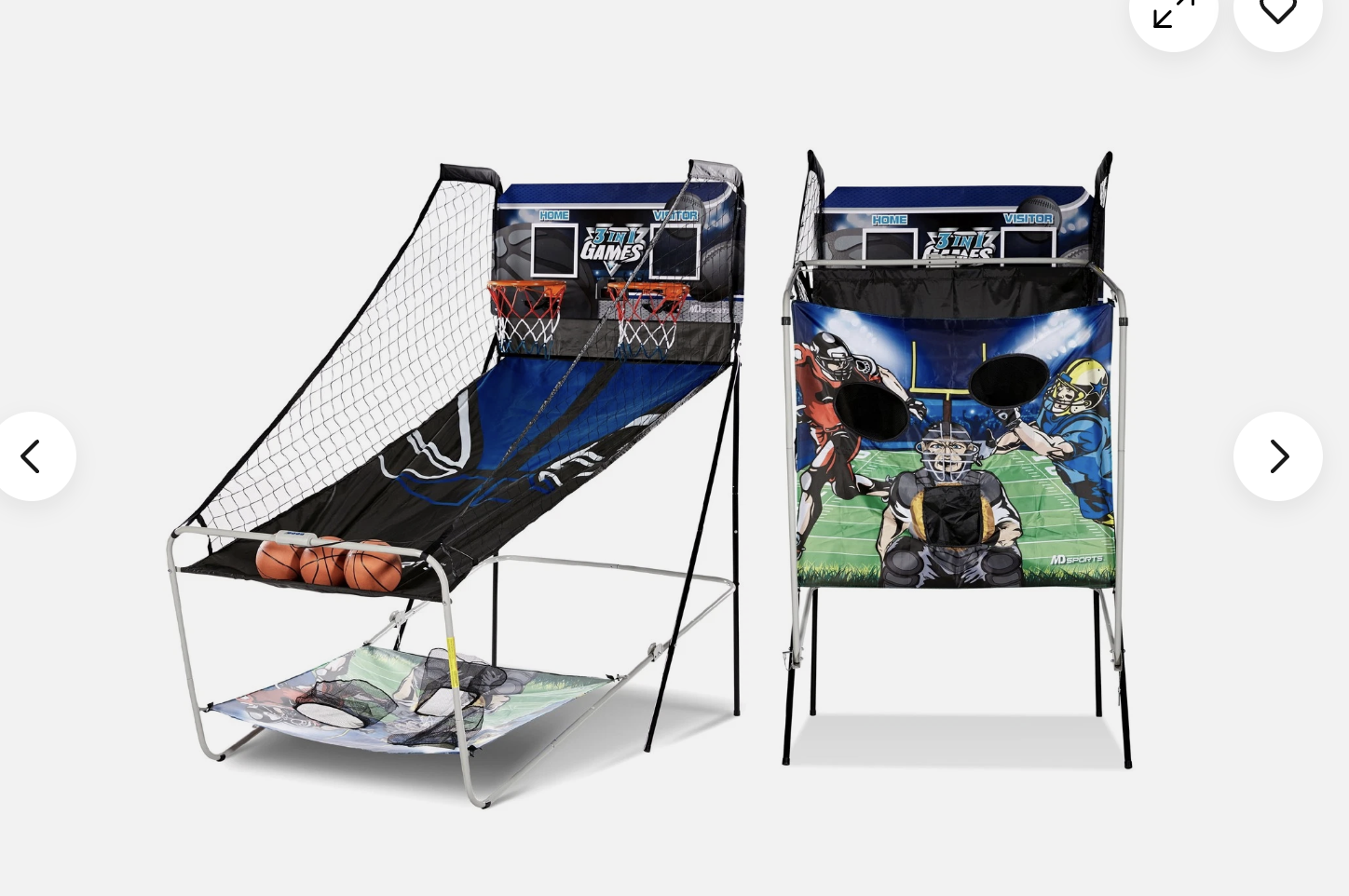New in Box 3 In 1 MD Sports Basketball Football Baseball Arcade Game LED Scoring Foldable