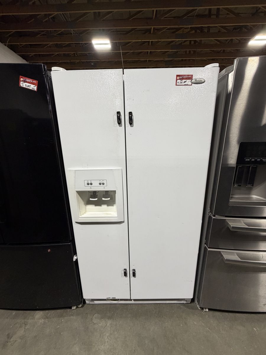 HUGE DEALS! GARAGE FRIDGE WHIRLPOOL SIDE BY SIDE!
